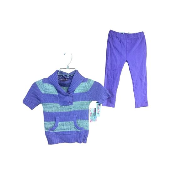 No Brand  Toddler Girl Sweater Legging Set Sz 24M NWT - Picture 1 of 5